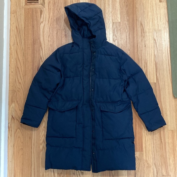 Everlane Navy ReNew Long Puffer Coat - Picture 3 of 4